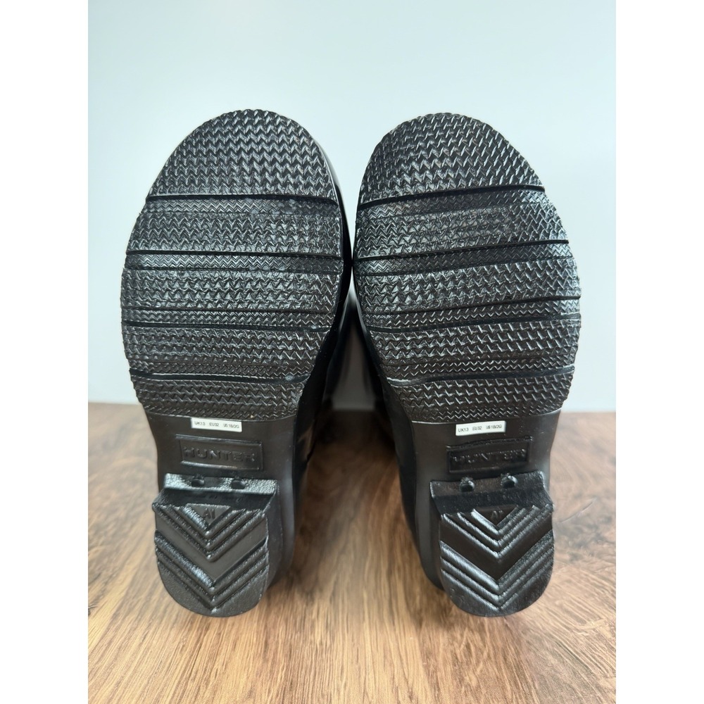 Hunter Original Kids Gloss Black Boot NIB Girl Size 2/ Boy Size 1 - Picture 10 of 13